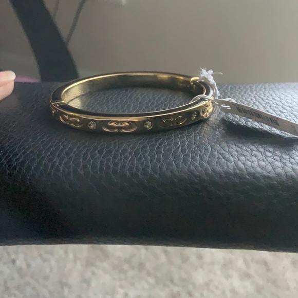 Coach bangle with black lacquer and bling - Picture 1 of 4